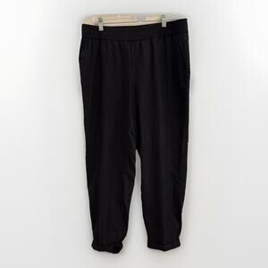 Chico’s Pants Womens 2US SZ 12 Black Tencel Blend Twill Pull On Cuffed Ankle